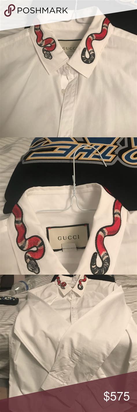 gucci snake dress shirt